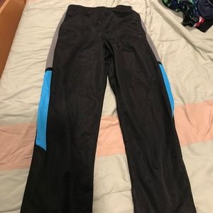 black and blue sweat/athletic/jogging pants
